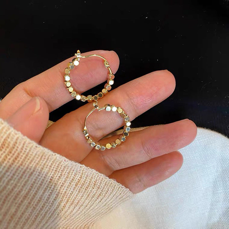 Elegant Hoop Earrings with Sparkling Crystals Kalsten