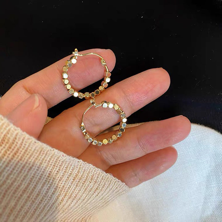 Elegant Hoop Earrings with Sparkling Crystals Kalsten