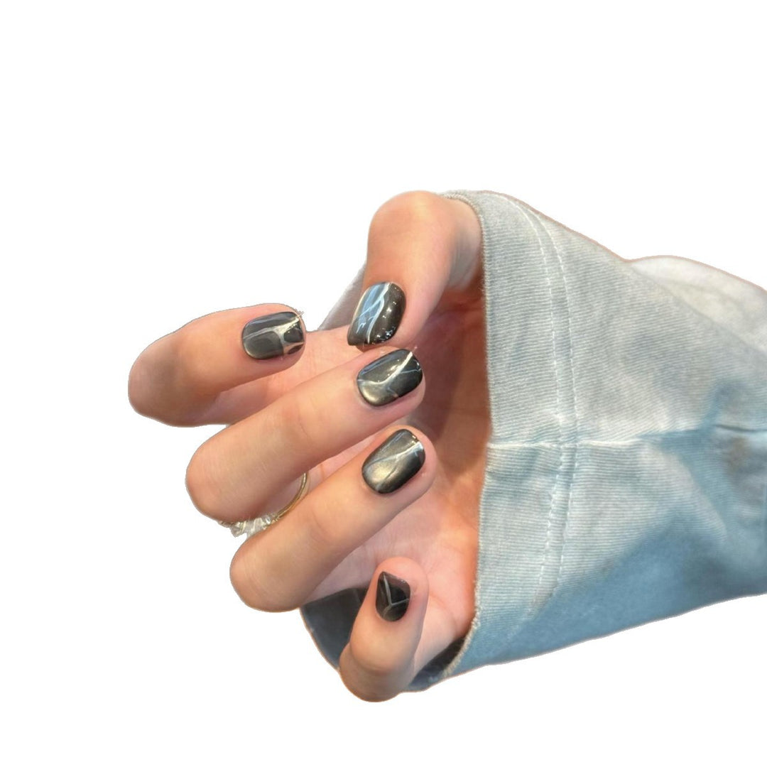 Acrylic Nail Set with Modern Geometric Design Kalsten