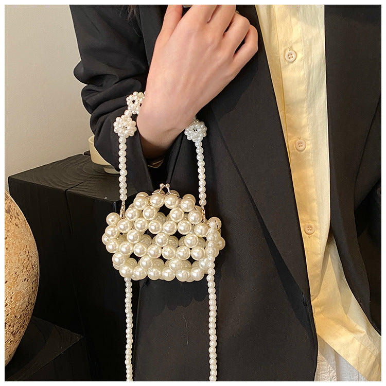 Pearl-Embellished Evening Handbag