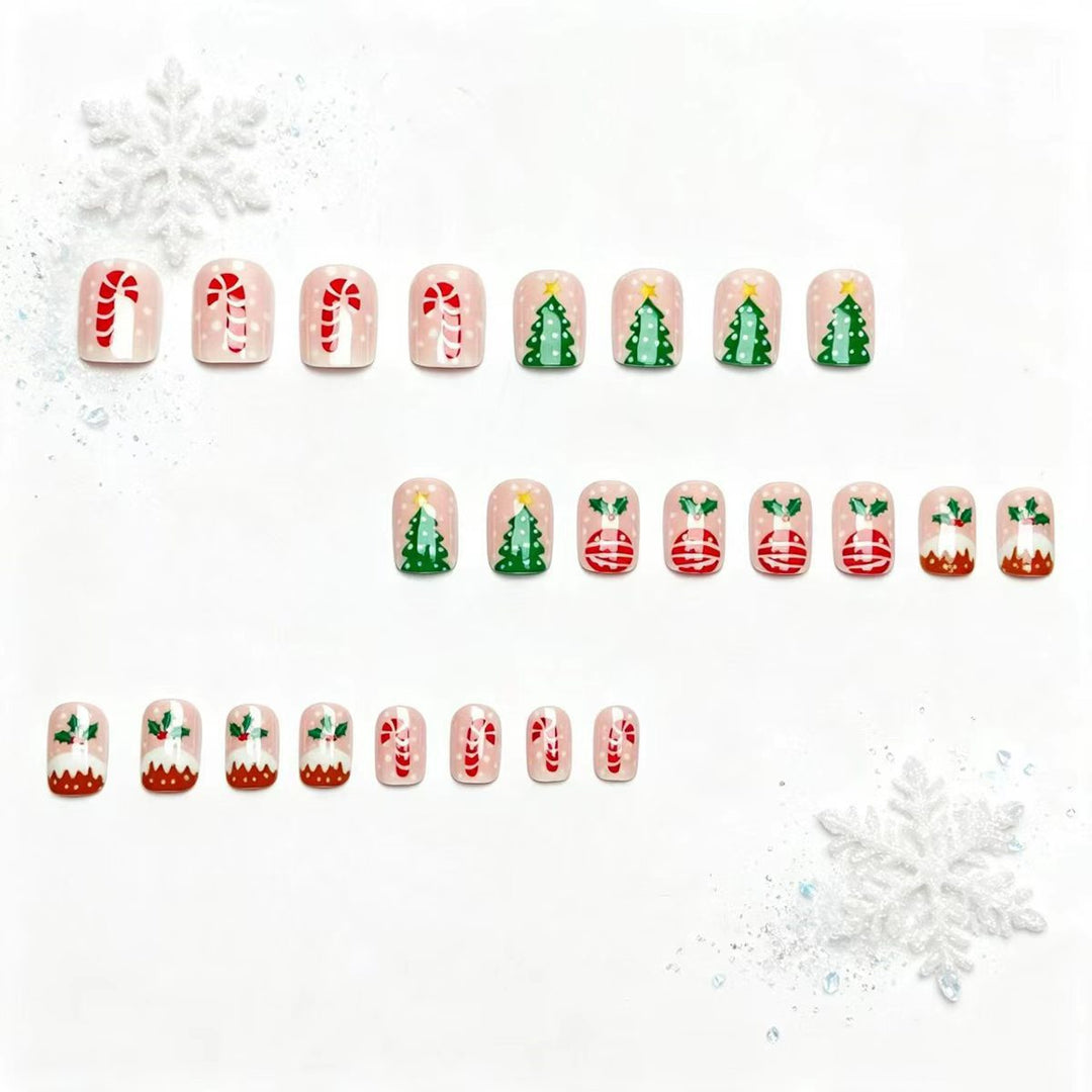Artificial nails with festive Christmas design Kalsten