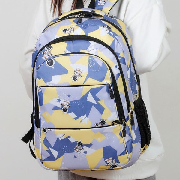 Fashionable school backpack with astronaut motif Kalsten