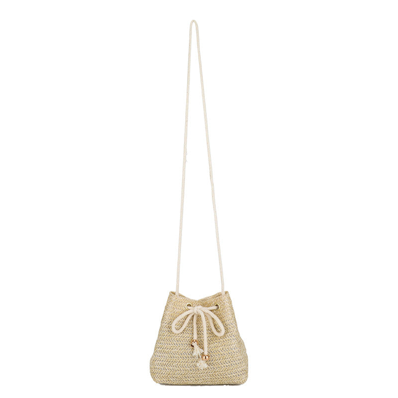 Bohemian-Inspired Woven Mini Drawstring Bag Kalsten