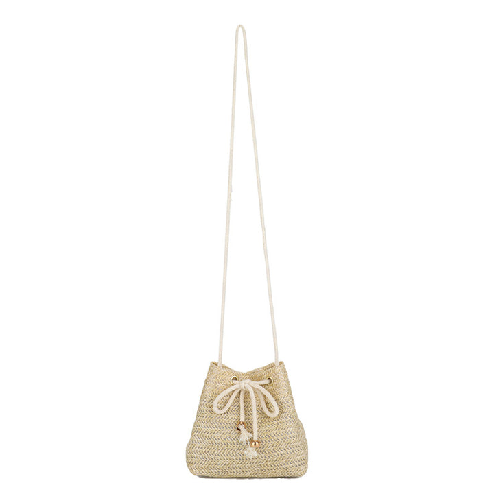 Bohemian-Inspired Woven Mini Drawstring Bag Kalsten