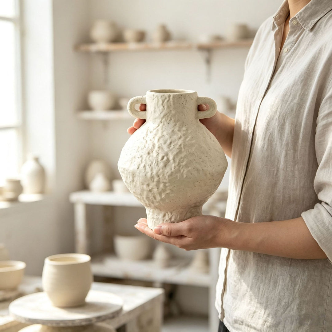 Textured Ceramic Decorative Vase