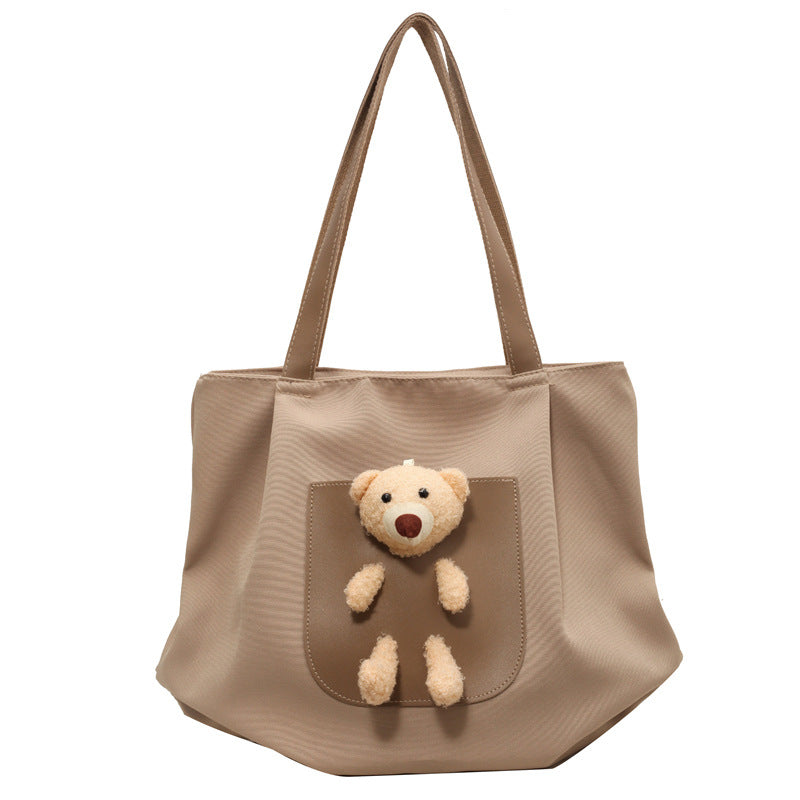 Cute Plush Bear Pocket Tote Kalsten