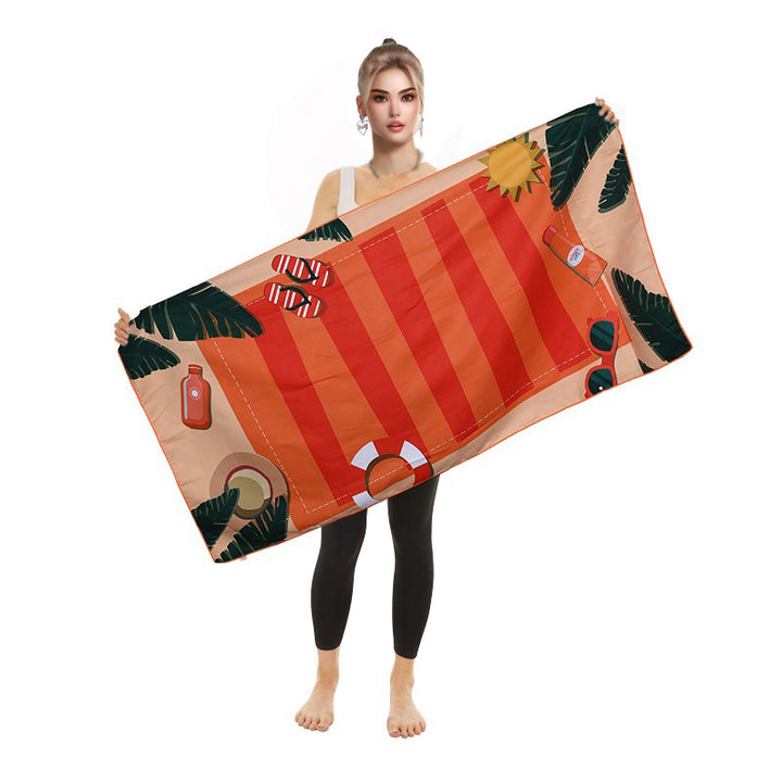 Women's beach towel with colorful flamingo pattern Kalsten