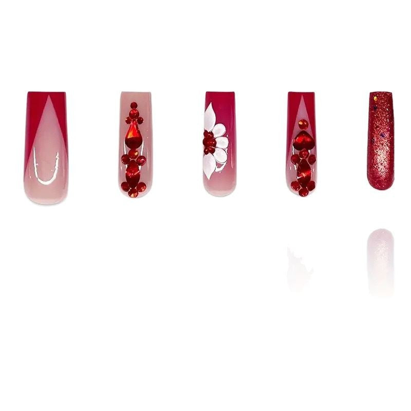 Decorative Rhinestone Press-On Nail Art Kalsten