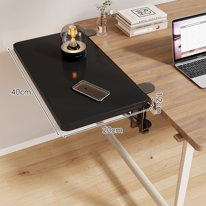 Clamp-On Adjustable Under-Desk Extension Work Surface