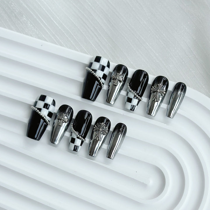 Artistic Satin Press-On Nail Set