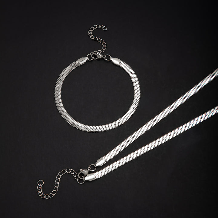 Elegant Textured Chain Jewelry Set Kalsten