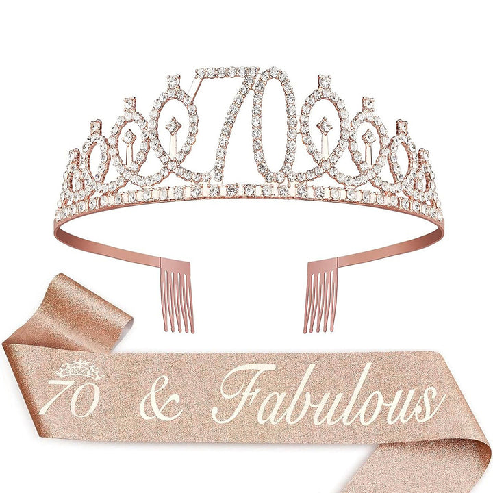 Ladies Crystal Princess Crown with 30 & Fabulous lettering Kalsten