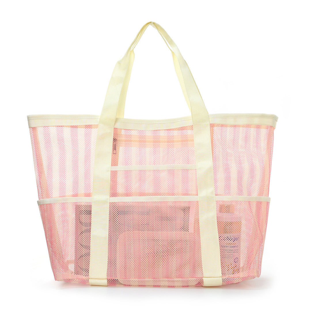 Beach bag made of durable mesh material with sturdy handles Kalsten