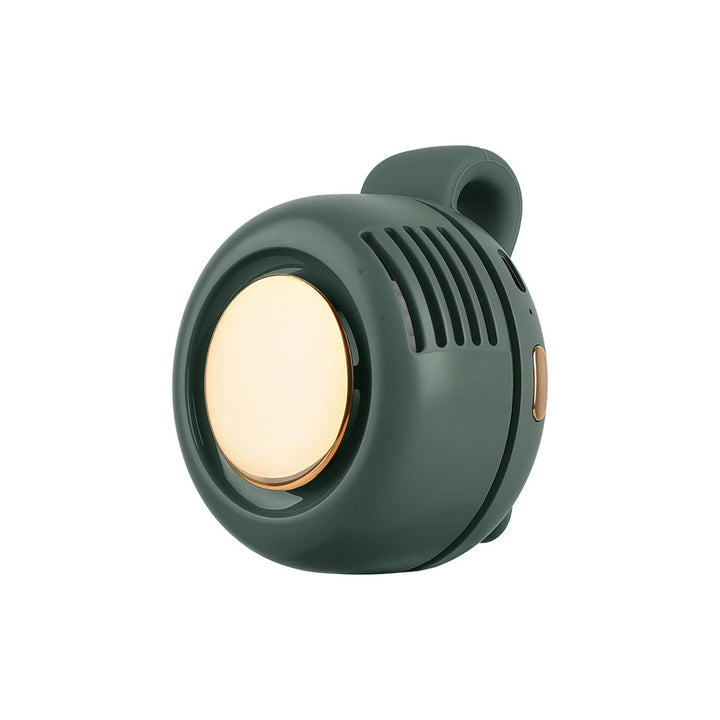Cooling portable clip-on personal fan with warm LED light and rechargeable battery Kalsten