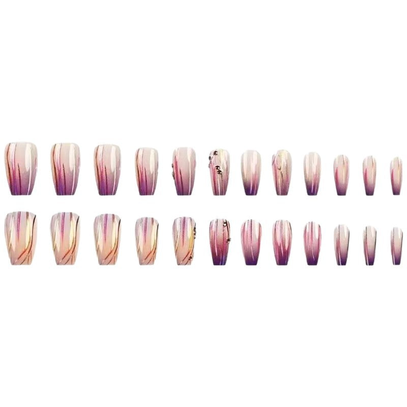 Glamorous artificial nails with starry sky design Kalsten