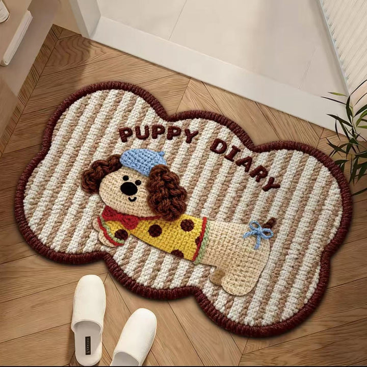 Playful Dog-Themed Area Mat