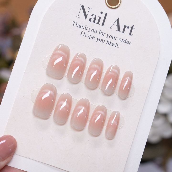Natural Glossy Press-On Nails