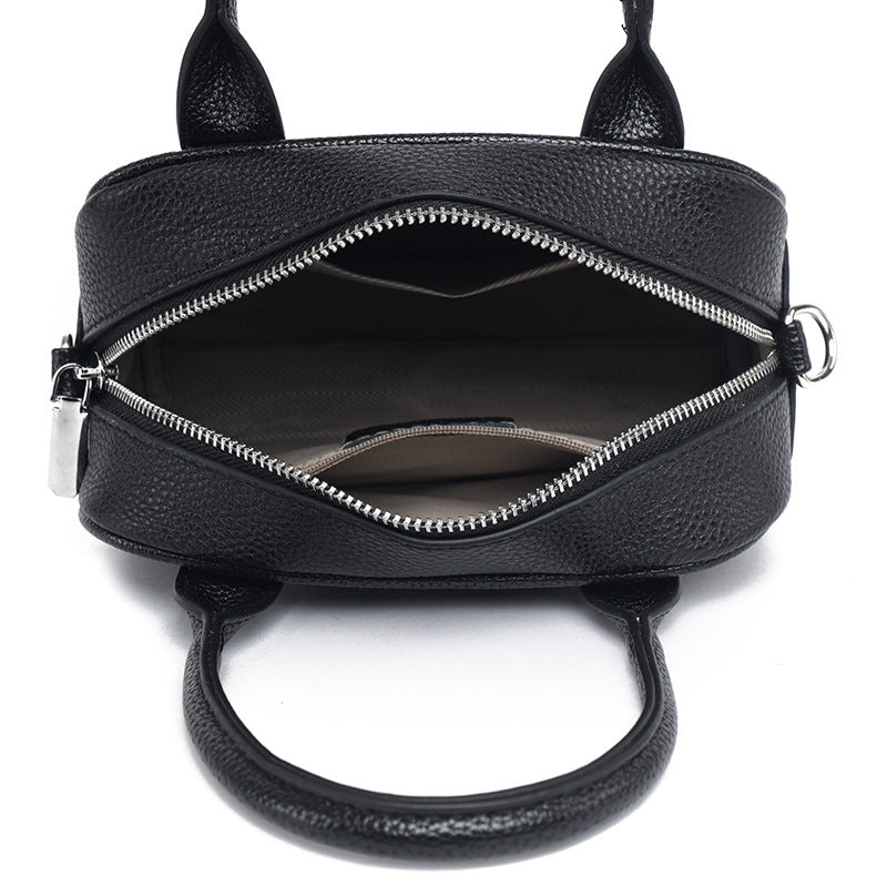 Textured Leather Mini Handheld Satchel Kalsten