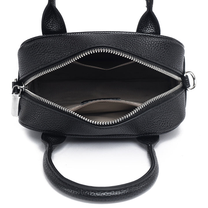 Textured Leather Mini Handheld Satchel Kalsten