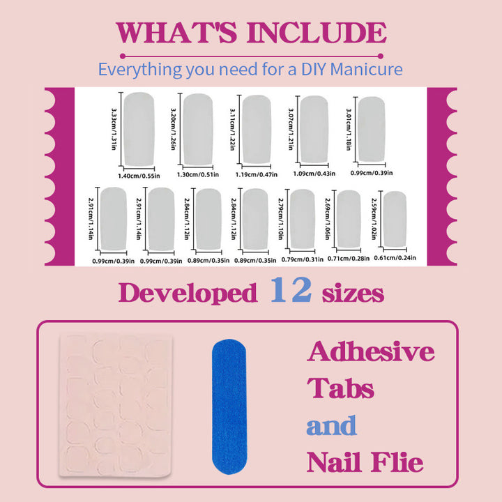 Artificial nail set with elegant decorations and unique designs Kalsten