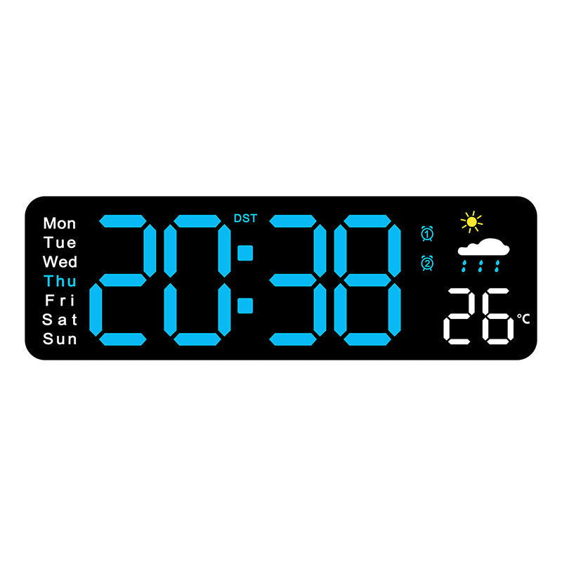 Digital radio alarm clock with temperature and day of the week display Kalsten