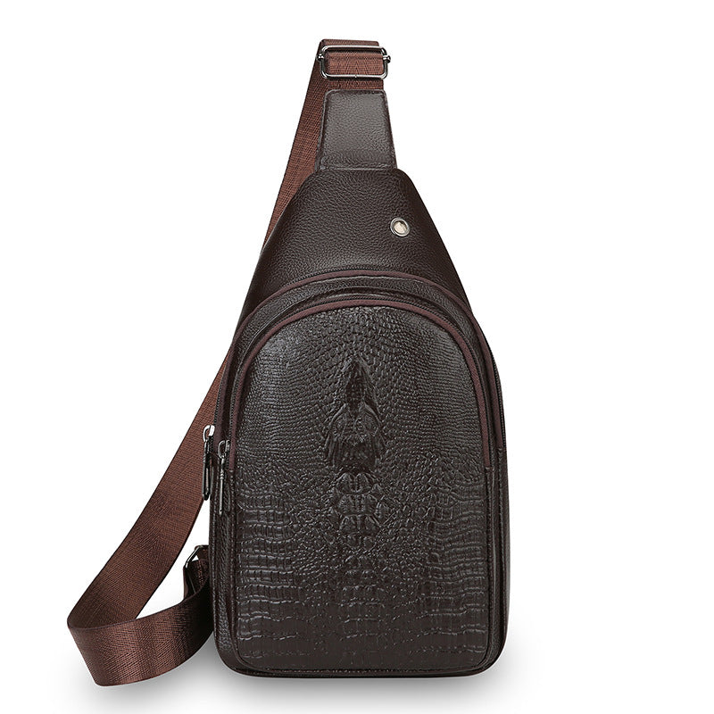 Stylish Crocodile Texture Sling Bag