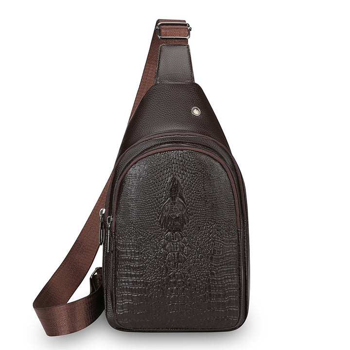 Stylish Crocodile Texture Sling Bag
