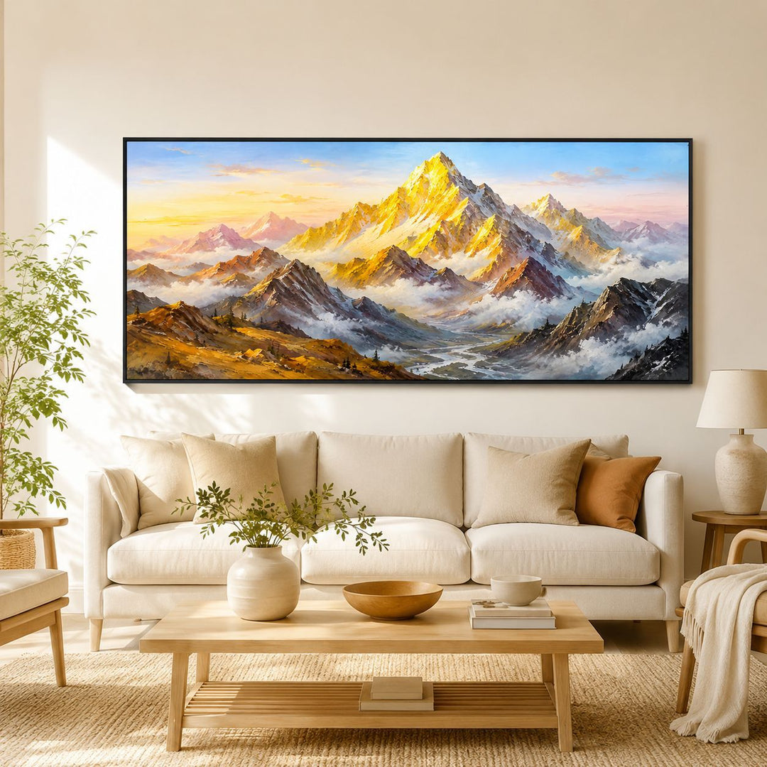 Majestic Mountain Landscape Canvas Artwork for Home