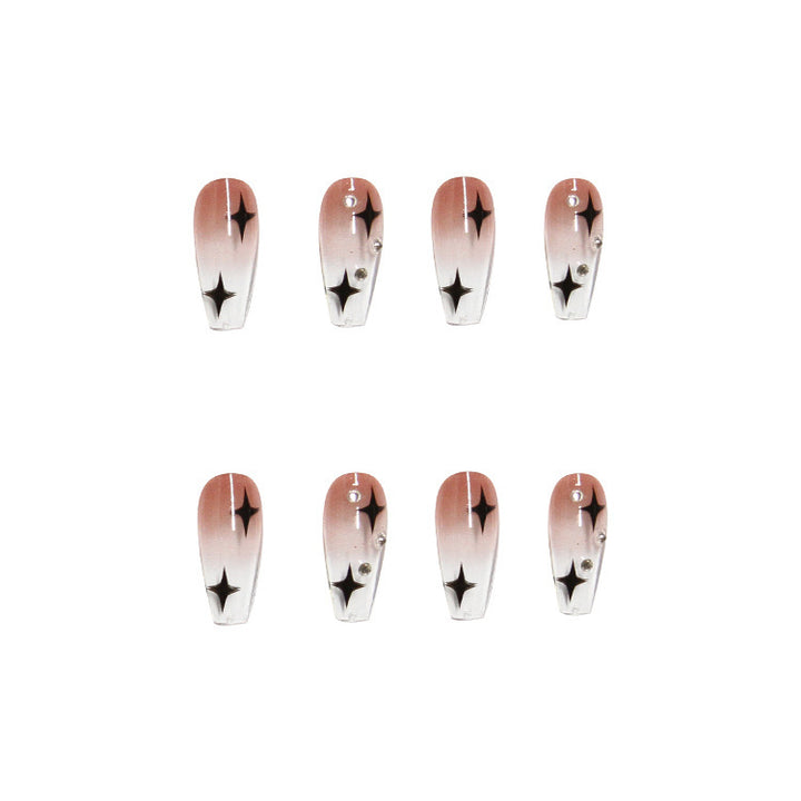 Trendy artificial nails with star design Kalsten