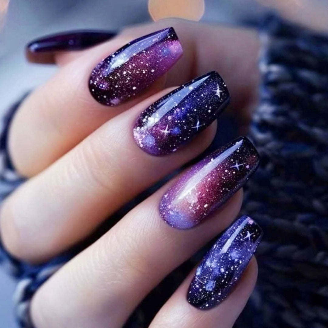 Cosmic Galaxy-Themed Nail Art Extensions Kalsten