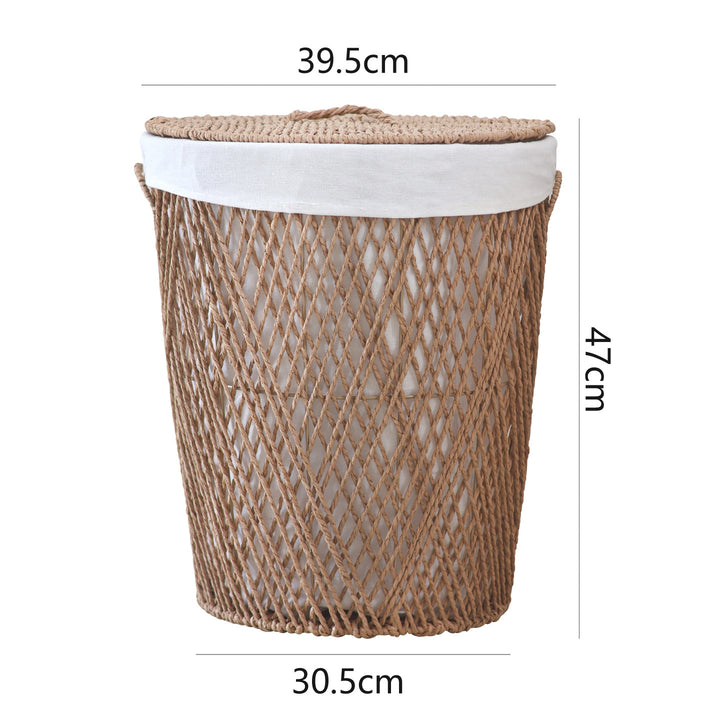 Decorative laundry basket with lid Kalsten