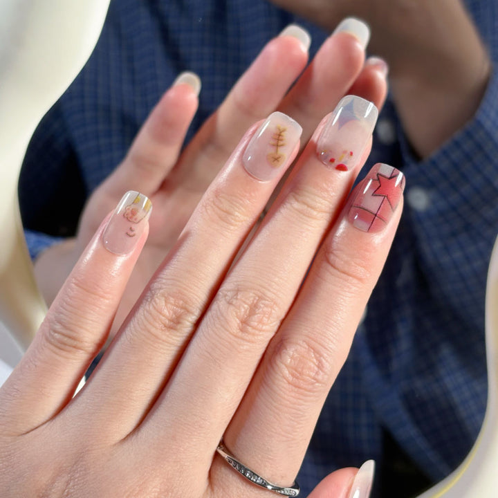 Creative Illustrative Press-On Nail Set Kalsten