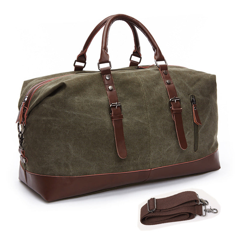 Spacious Travel Bag Made of Sturdy Canvas and Leather Kalsten
