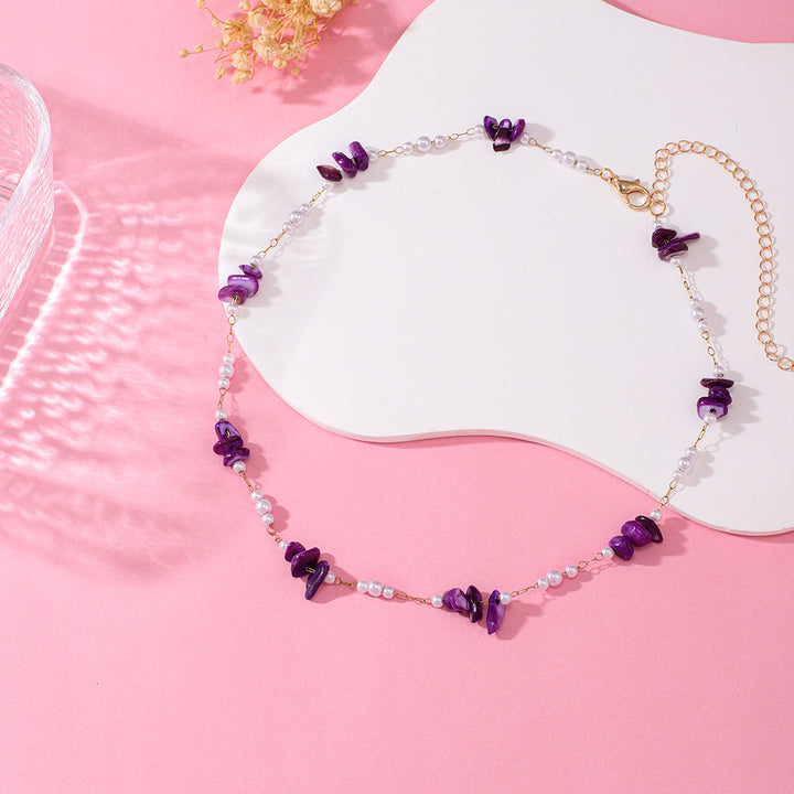 Elegant Floral Beaded Necklace Kalsten