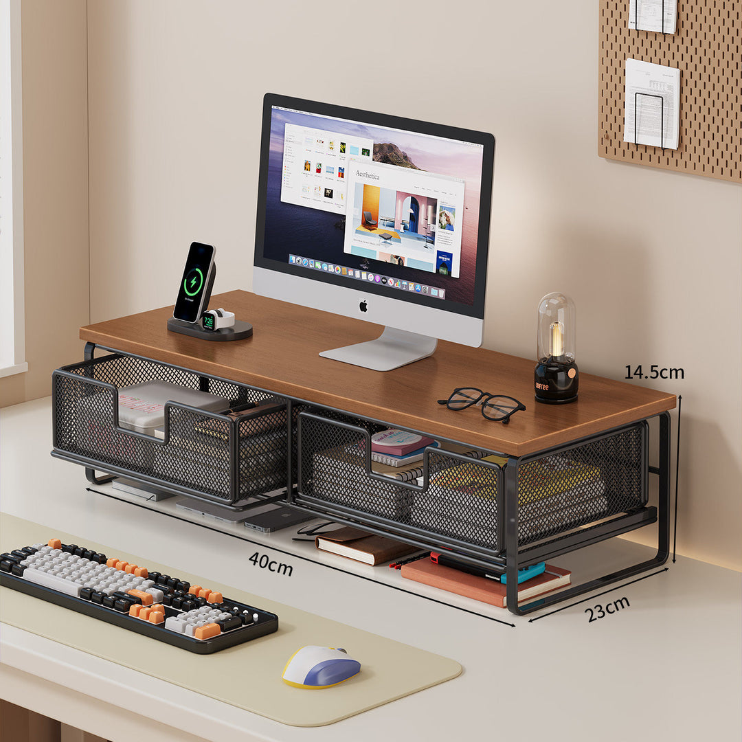 Multi-Functional Desk Organizer with Mesh Storage Bins Kalsten