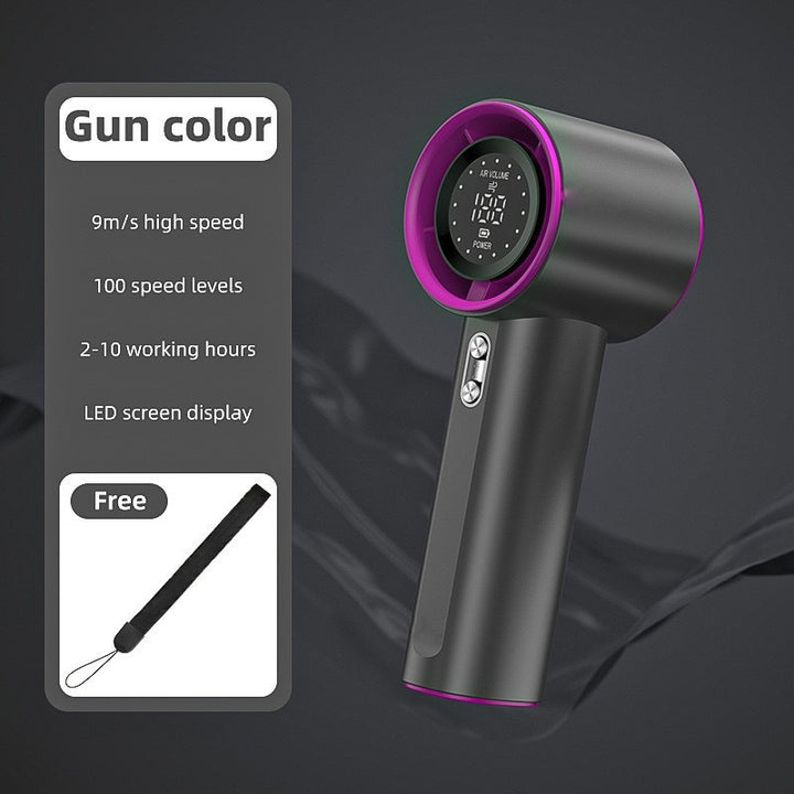 Cooling handheld bladeless personal fan with LED speed display and ultra-quiet brushless motor Kalsten