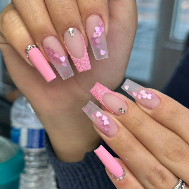 Glamorous Glittery Stiletto Press-On Nails Kalsten