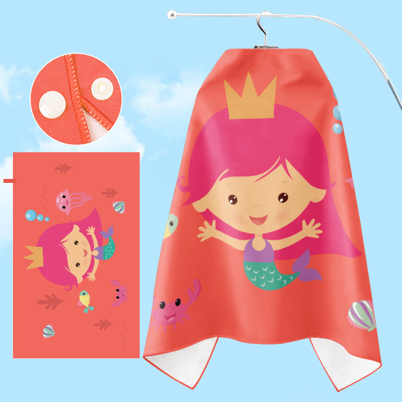 Bathrobe Kalsten with unicorn motif and practical hood