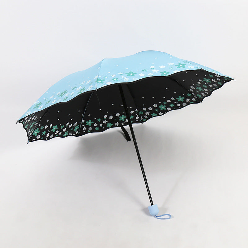 Women's Folding Umbrella with Detailed Floral Design Kalsten