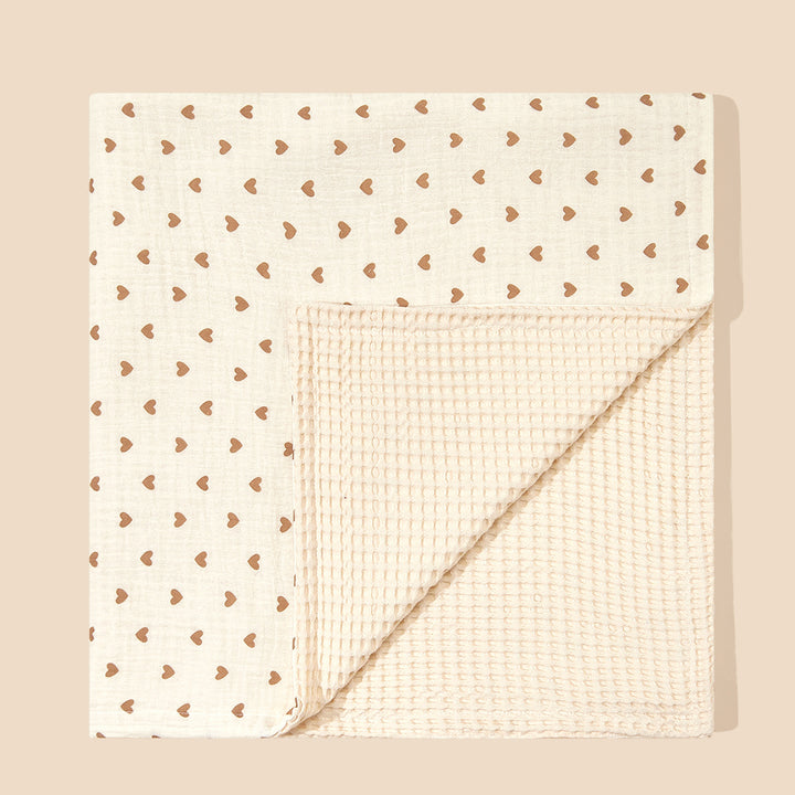Dual-Textured Muslin Baby Blanket kalsten
