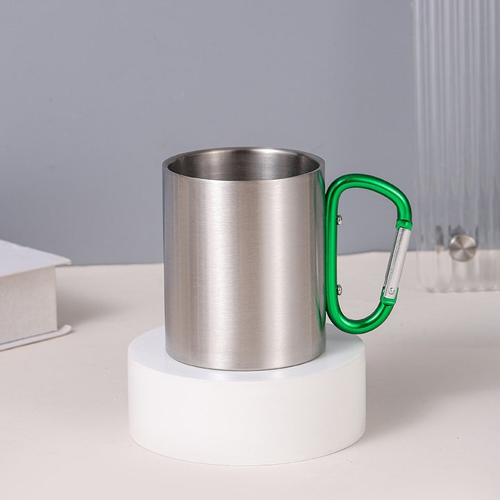 Women's Stainless Steel Coffee Mug with Carabiner Handle Kalsten