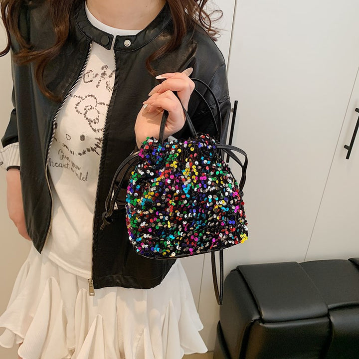 Glittery Sequin Drawstring Mini Bag Kalsten
