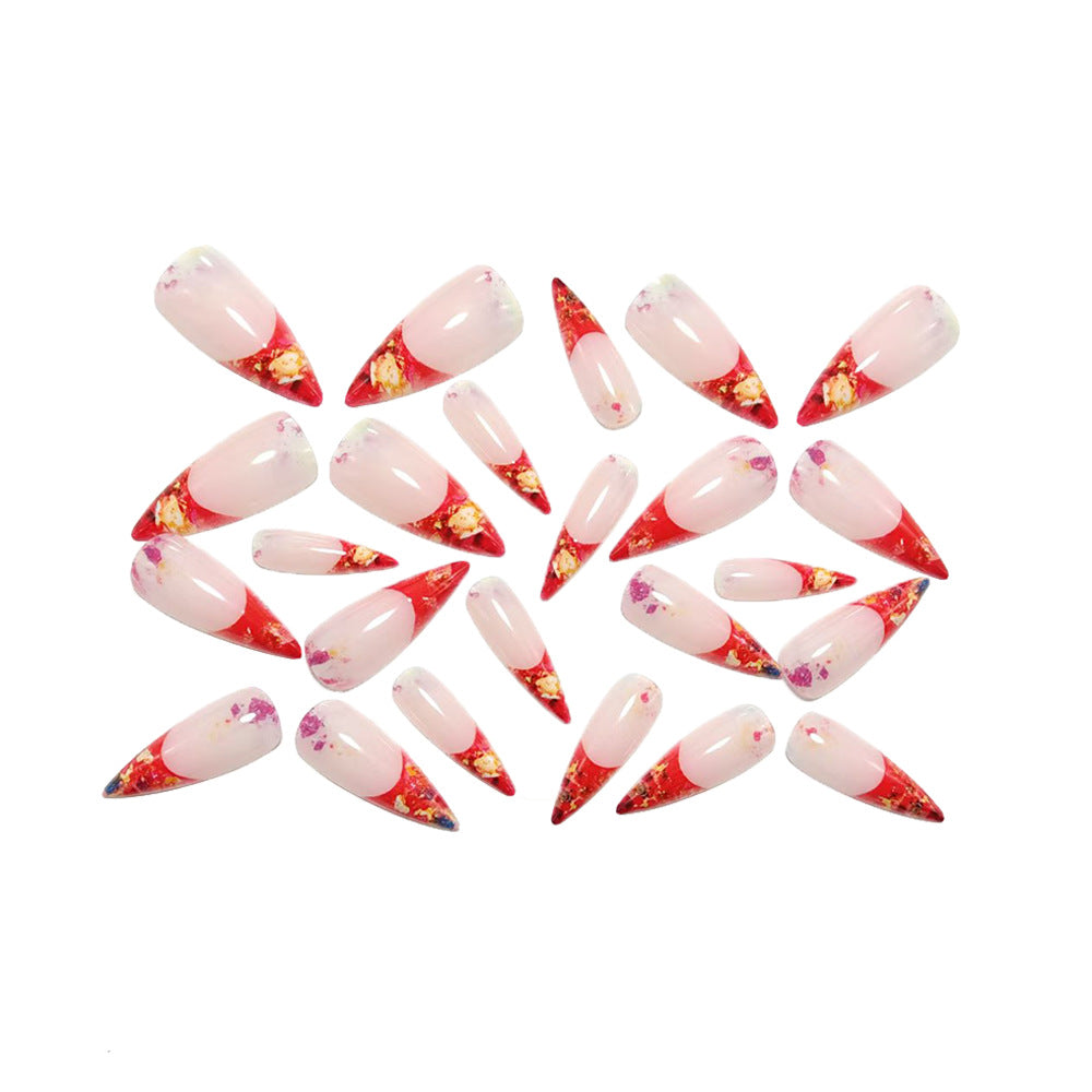 Glittering Stiletto Artificial Nails Kalsten