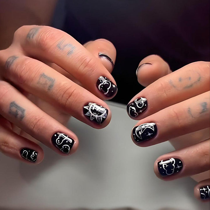 Acrylic nail set with mystical animal designs Kalsten