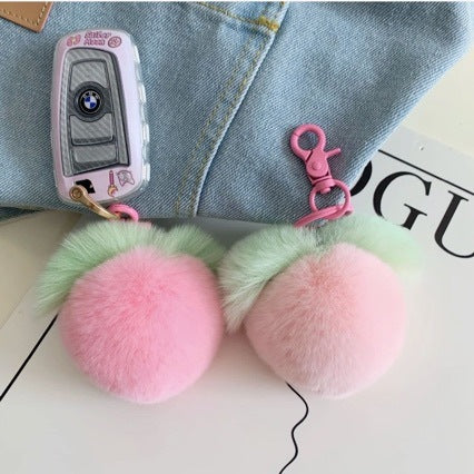 Plush Fruit Pom Pom Keychain Kalsten