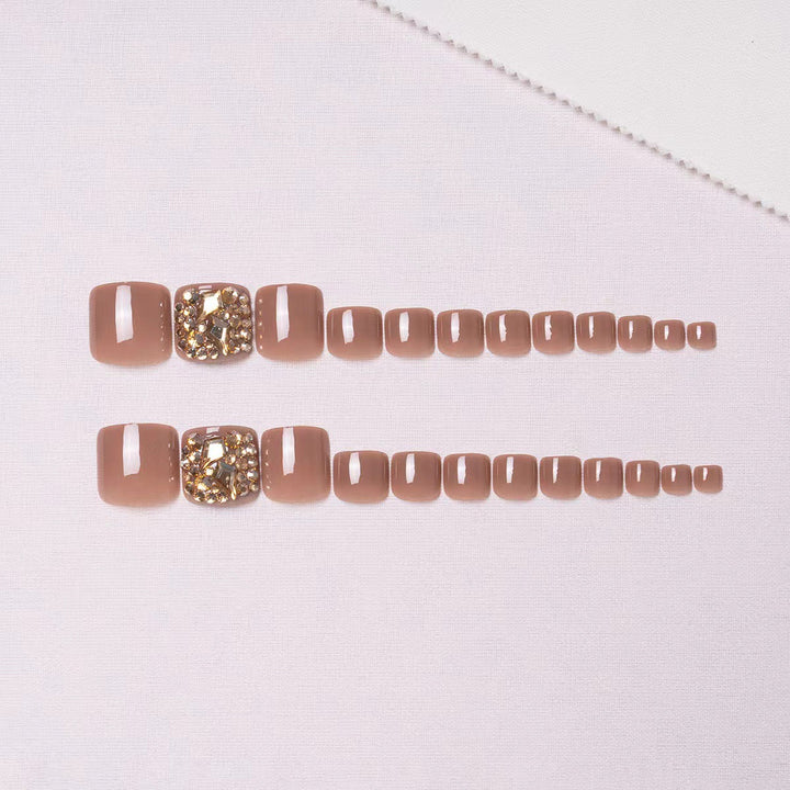 Decorative Rhinestone Press-On Toenails Kalsten