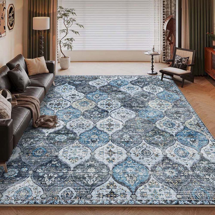 Vintage Floral Pattern Area Rug