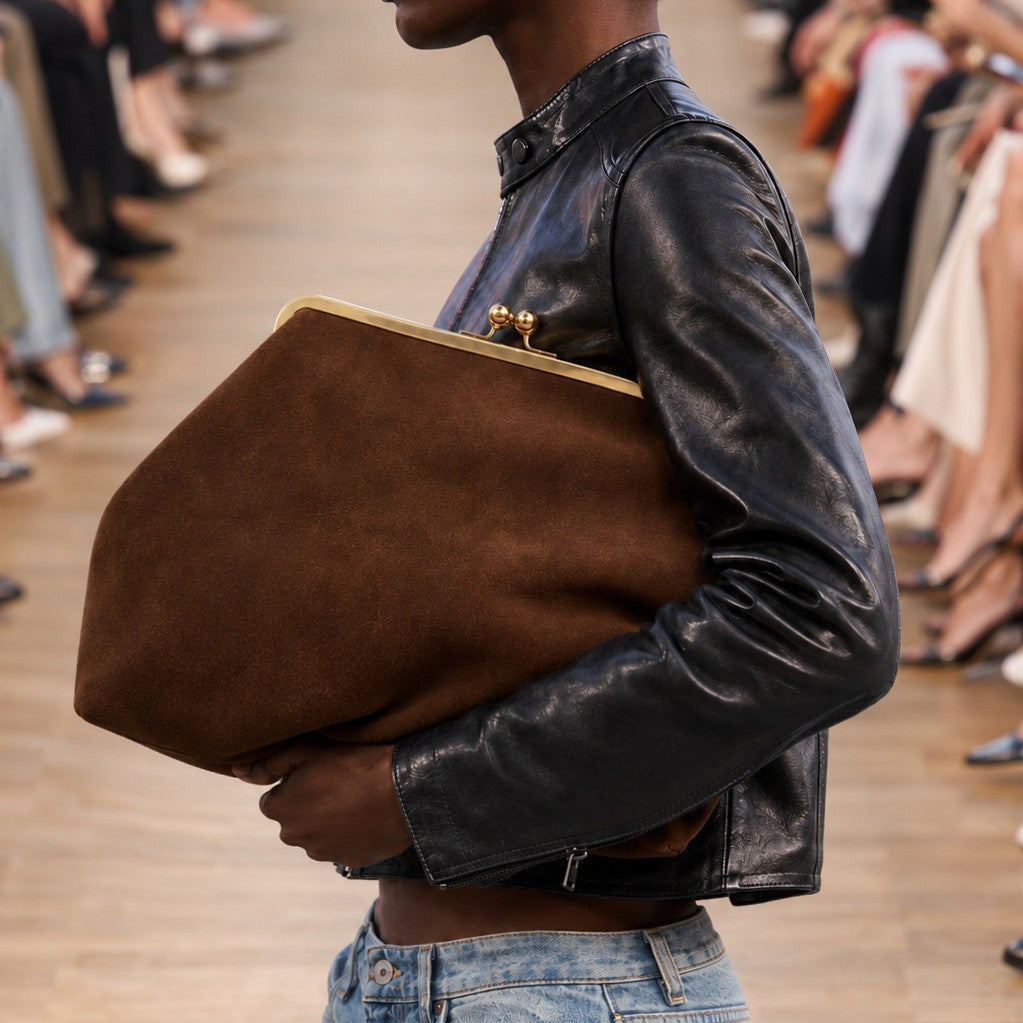 Elegant Suede Handbag