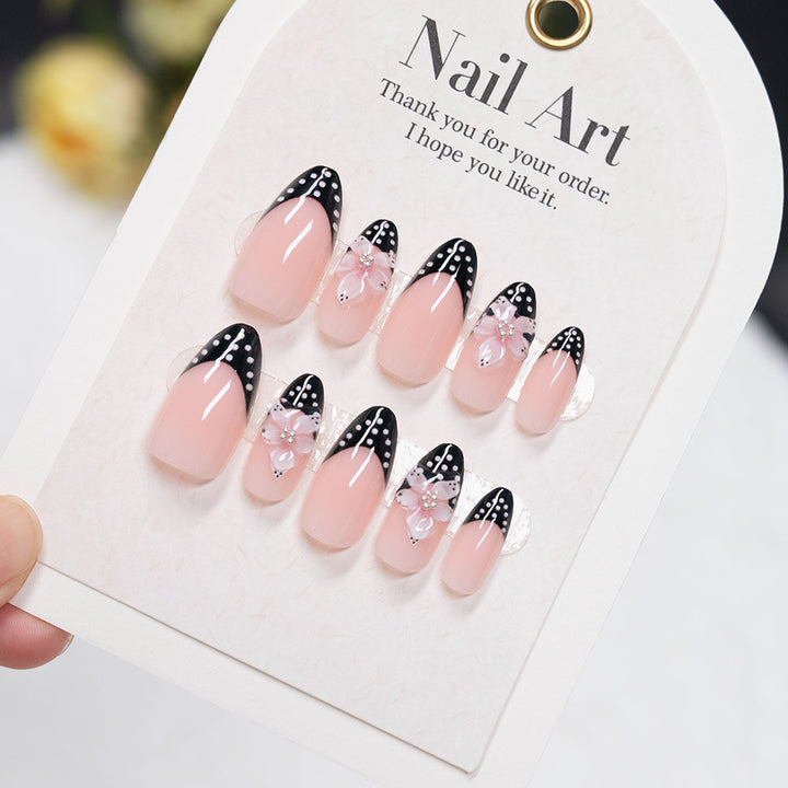 Artistic Floral Stiletto Press-On Nails