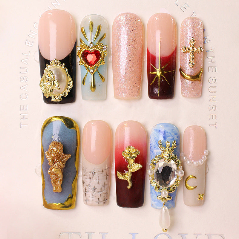 Acrylic nails with luxurious embellishments Kalsten